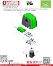 OPERADOR ELECTROMECANICO CORREDIZO DE CREMALLERA BAÑO EN ACEITE, USO INTENSIVO, VELOZ MARCA CENTURION MOD,D5 SMART